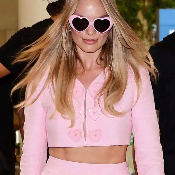 Moschino MOS128/S 0MU1 IR Geometric Sunglasses - Fuchsia\Grey - Picture 6 of 12